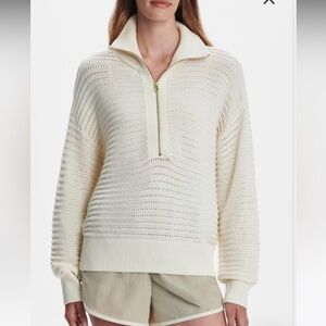 Varley Tara Pointelle Half-Zip - size Small